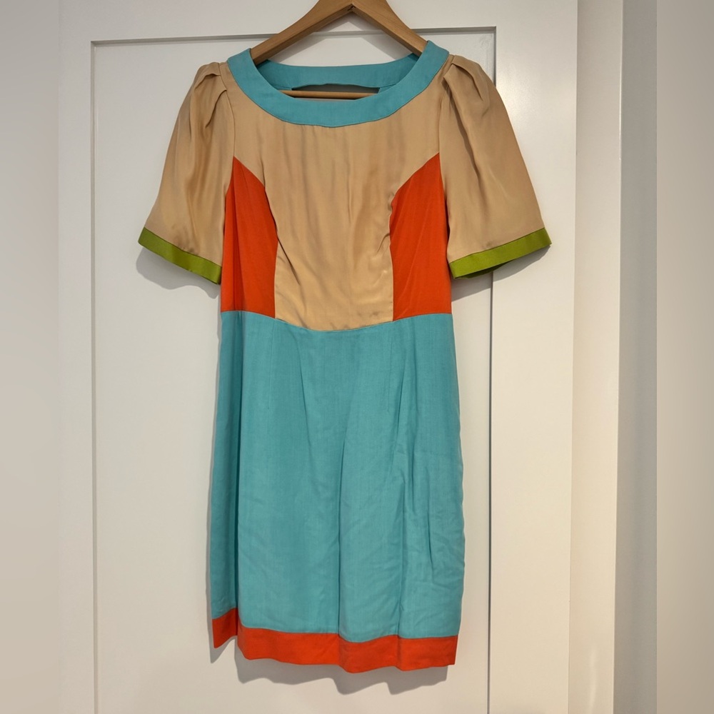 Anthropologie Harlyn Primary Cutout Colorblock Dress